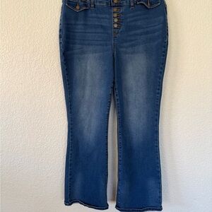 DG2 by Diane Gilman Blue Flare Jeans